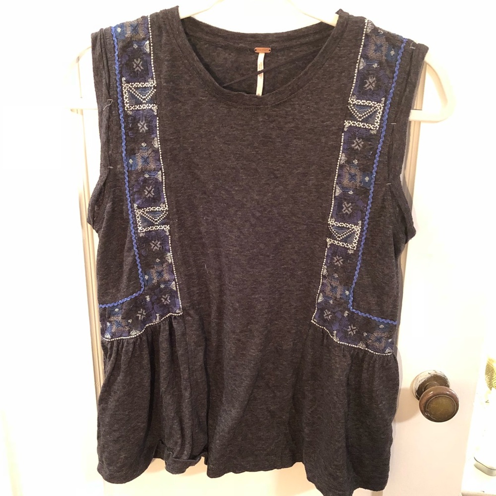 Grey Free People Tank